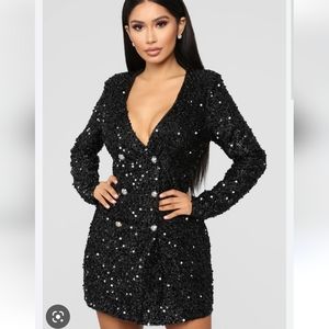 BLACK DRESS FASHION NOVA
